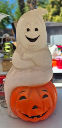 Halloween Ghost and Pumpkin Blow Mold