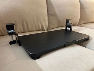 Black Clamp-On Computer Keyboard Pull Tray Platform