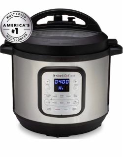 Like new Instant Pot Duo Crisp 6 Qt 11-in-1 Air Fryer + Pressure Cooker, Steel Dehydrates, steams, slow cooks and sautés, with an app featuring