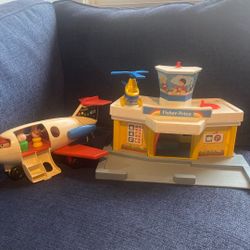 Little People Airport & Plane- Vintage 