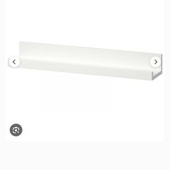 IKEA MOSSLANDA WHITE WOOD SHELVES