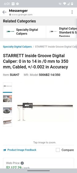 starrett caliper groove digital