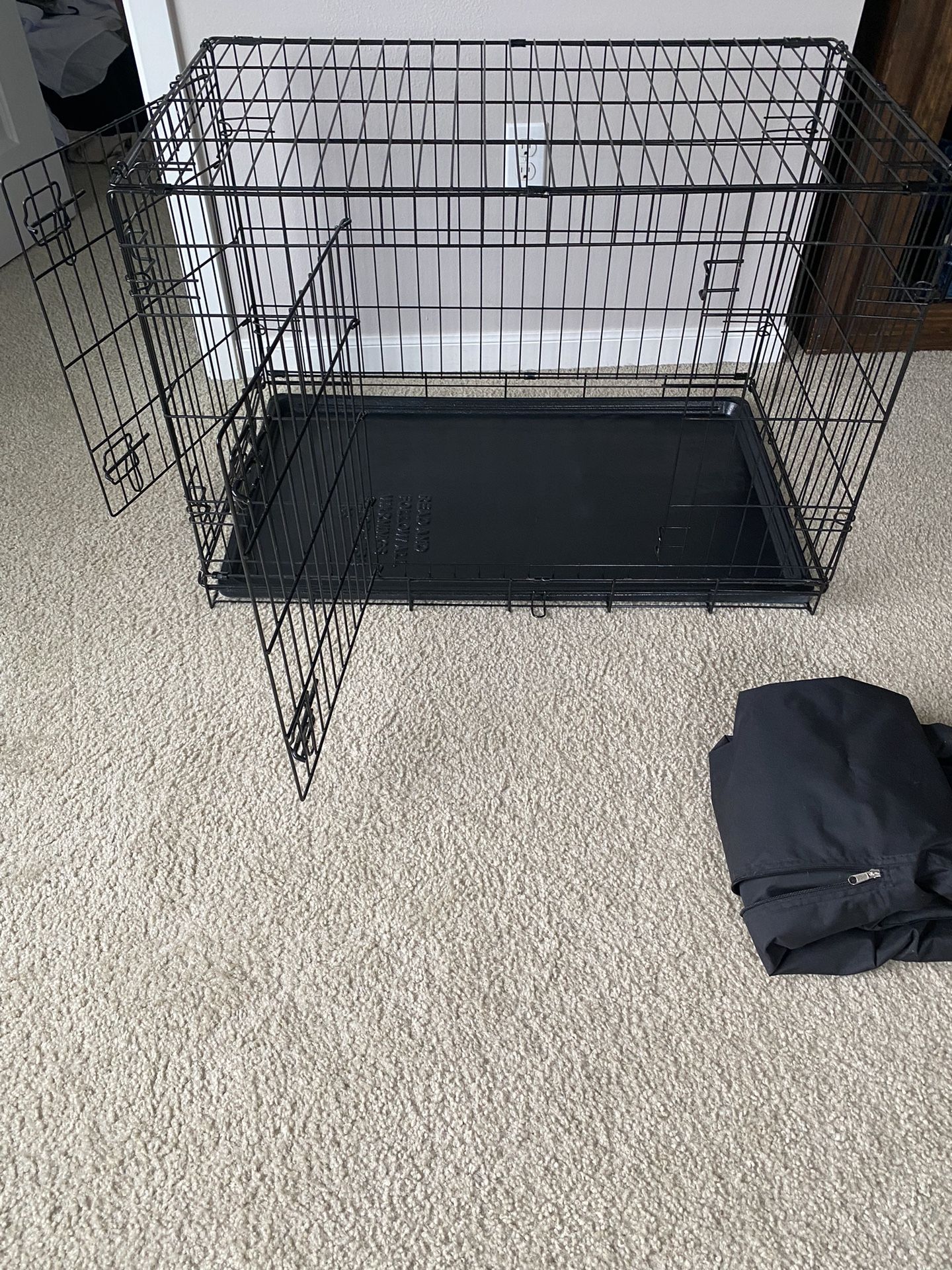 Wire Dog Crate W Divider And Cover