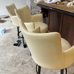 Moving Leather Bar Stool  3 Of Them $25 Each 