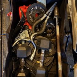 Workout Equipment and Rack
