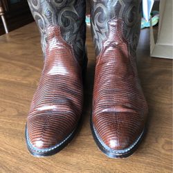 Dan Post Snake Skin Boot Made In USA Size 10 W