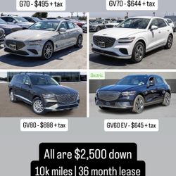 Genesis Lease Deals 