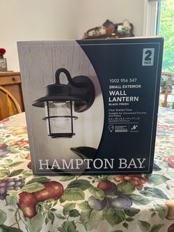 Hampton Bay Wall Lanterns-New 2 pack