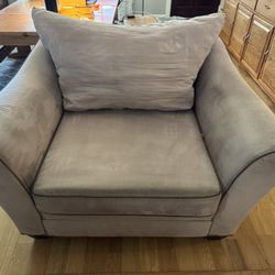 Oversized Micro-suede Chair