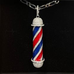 Barber Pole Pendant Necklace 