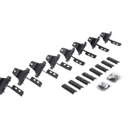 Go Rhino V-Series V3 / RB10 Slim / RB20 Slim / RB30 Slim / RB30 Running Board Mounting Brackets | Mild Steel, Textured Black |  | Fits 2020-202