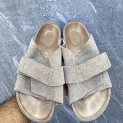 Birkenstock Kyoto Suede Leather Gray Taupe