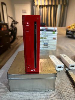 Nintendo Wii Red Console Bundle with Games