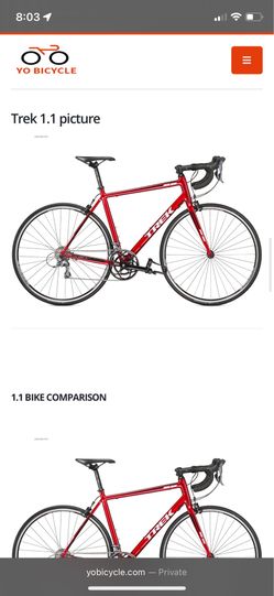 Trek 1.1, Liquid Red, Road Bike