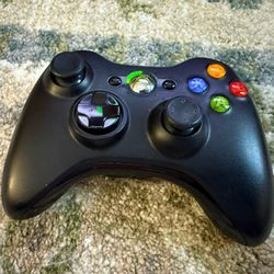 Microsoft Xbox 360 Wireless Controller Black OEM Genuine 1403 TESTED WORKING