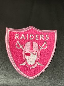Limited edition Raiders Shield Pink & White Embroidered Patch for Jackets ect