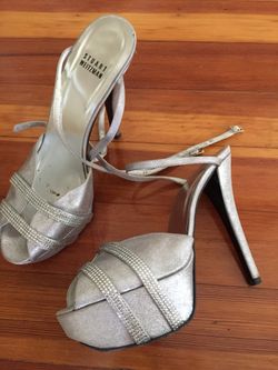 STUART WEITZMAN silver pumps size 8 1/2