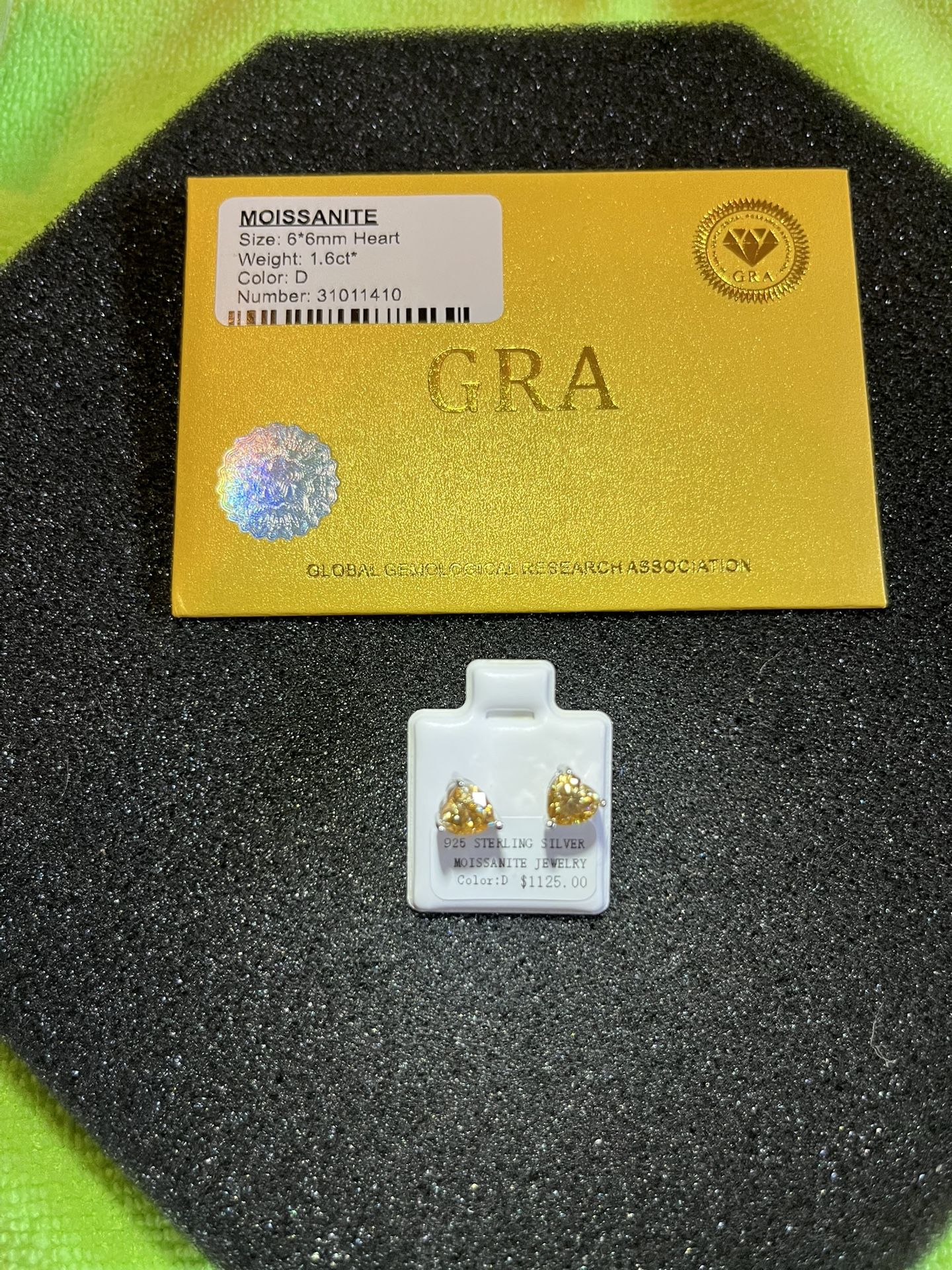 Yellow Diamond Earrings 