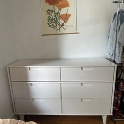 6 Drawer White Dresser- 52” W x 33” H x 16”D
