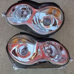 01-07 Mercedes Benz C Class W203 Projector Headlights Luces Focos Micas Faros Faroles Headlamps 