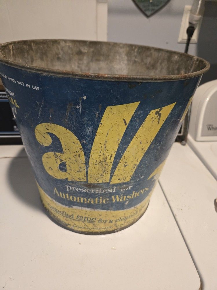 Vintage 1950s ALL Detergent Bucket