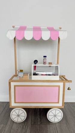 Hearth & Hand with Magnolia Kids Market Cart - CUSTOM HAND PAINTED PINK + GREY