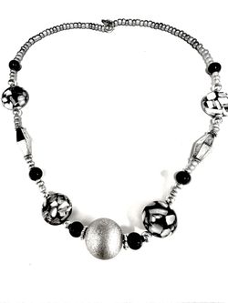 Grey Beaded Necklace