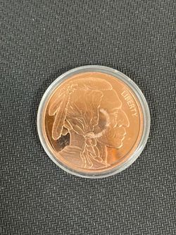 1 ounce of copper proof Indian head Coin