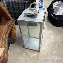 Large Metal & Glass Decorative Lantern – Coastal Style