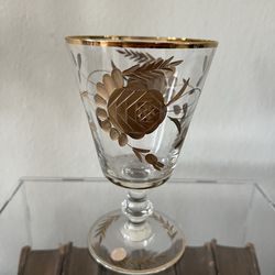 Gilded Crystal Goblet Small (8 Total)