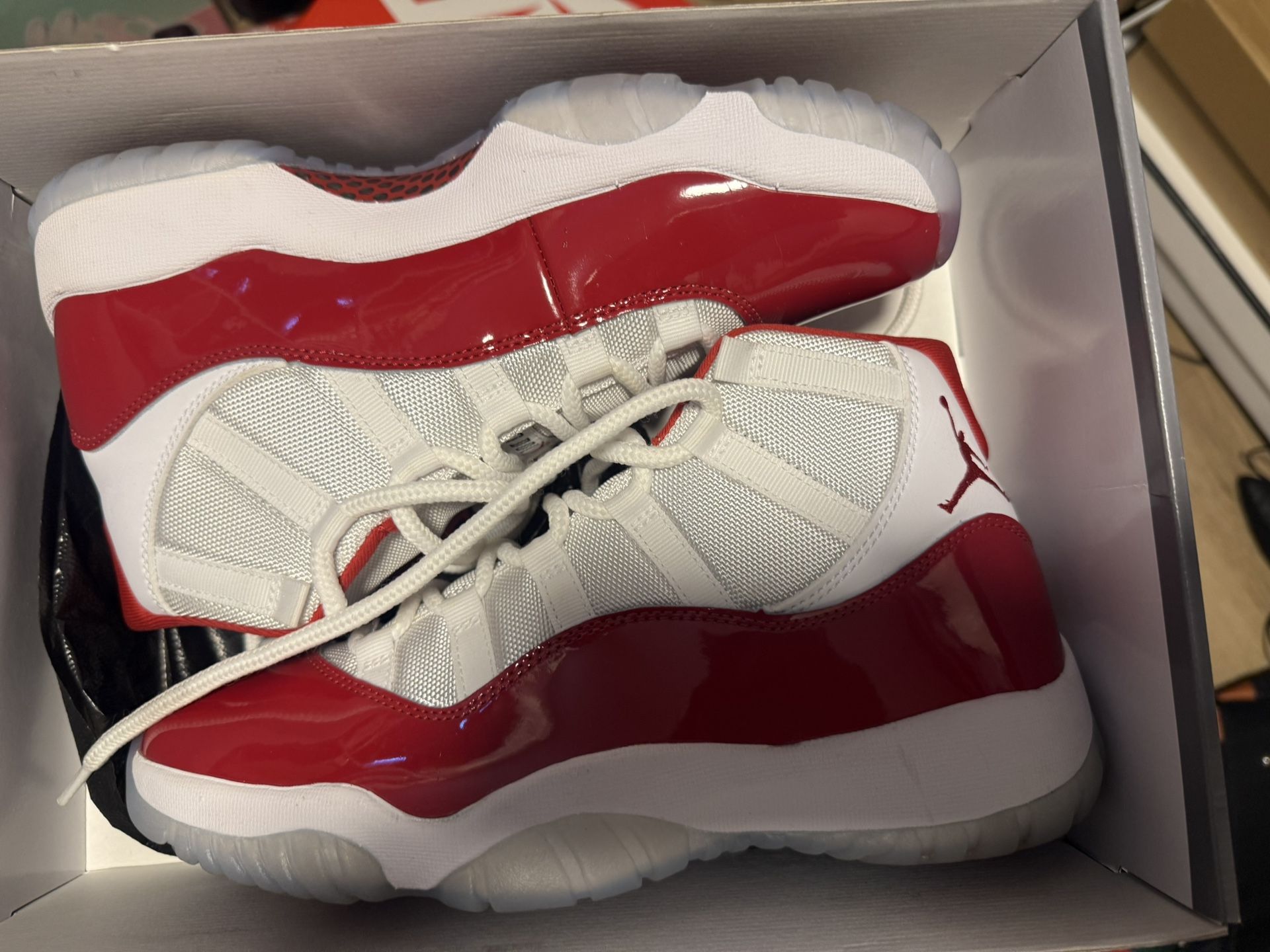 Red and White Jordan 11’s