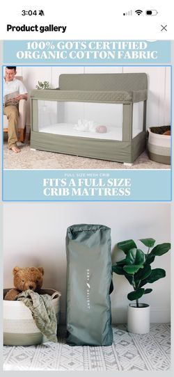 Full size fabric portable crib