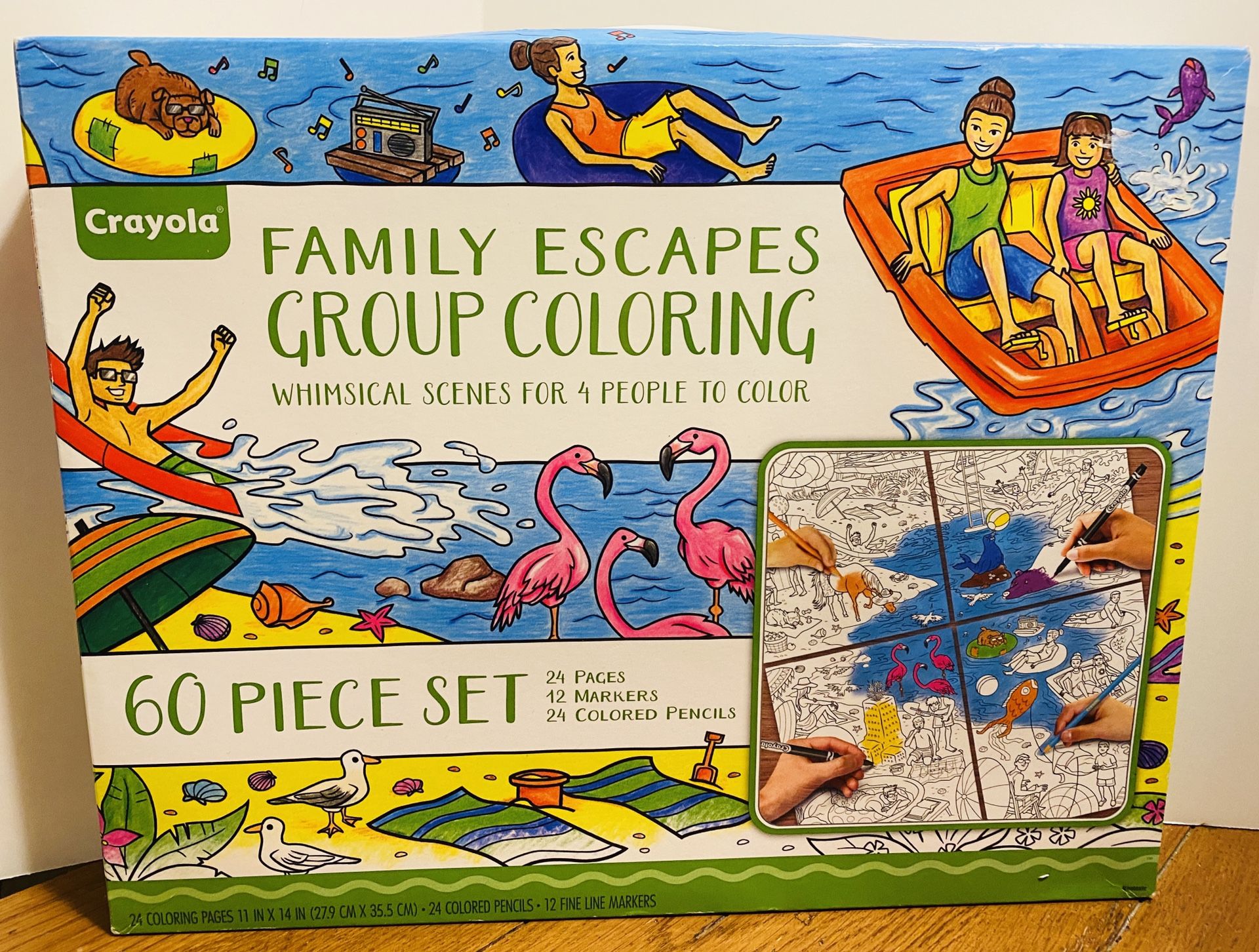 Crayola Family Escapes 60-Piece Coloring Set