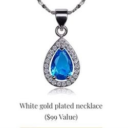 Austrian Blue Jeweled Necklace
