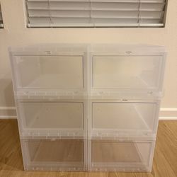 The Container Store Best Value Drop-Front Shoe Box Case of 6