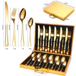 24pcs Gold DINNERWARE Set
