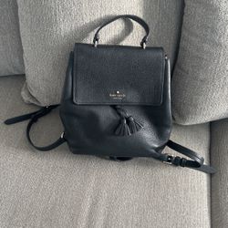 Kate Spade Black Leather Back Pack