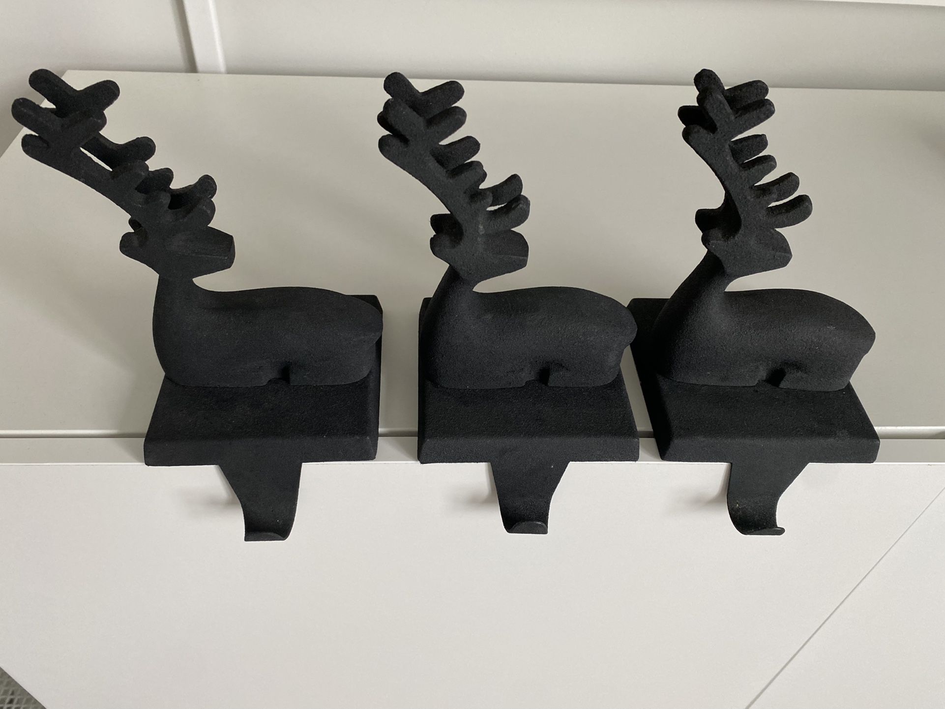 Crate & Barrel Zinc Reindeer Hook x 3pcs set