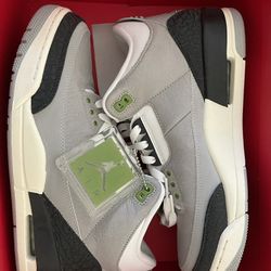 Brand New Air Jordan 3 Chlorophyll Sz 10  