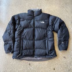 Black North Face 550 Down Jacket Women XL