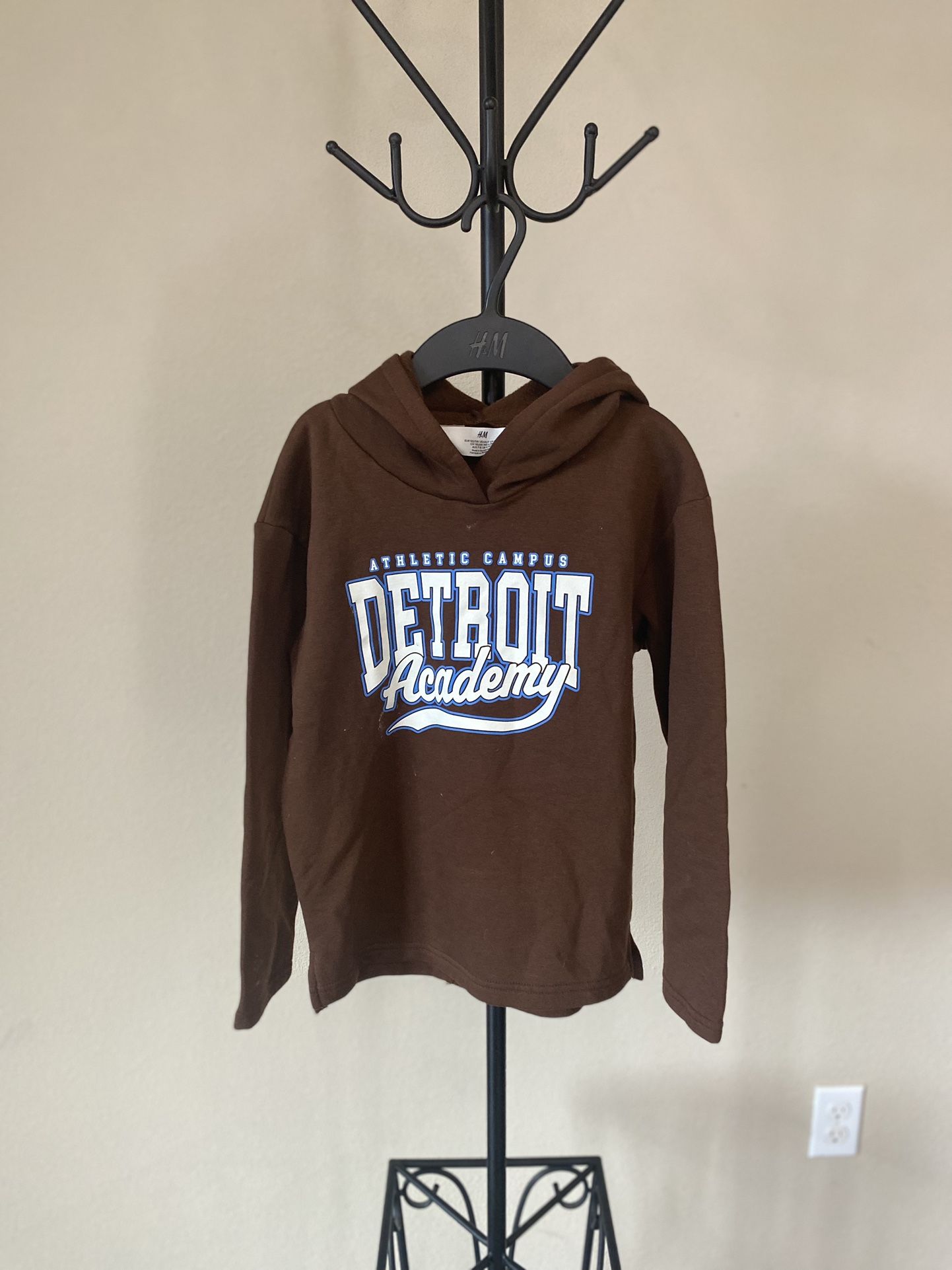 Sweatshirt Fleece H&M Brown Logo Sweatshirt Hoodie