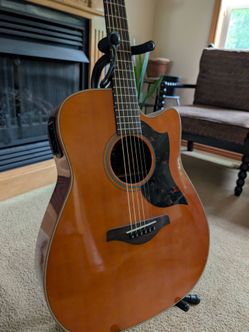 Like-New Yamaha A1M Acoustic-Electric Guitar + Full Accessory Bundle