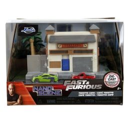 Jada Nano Scene Fast & Furious Diorama Dom Torreto's Market & Cafe - Ford
