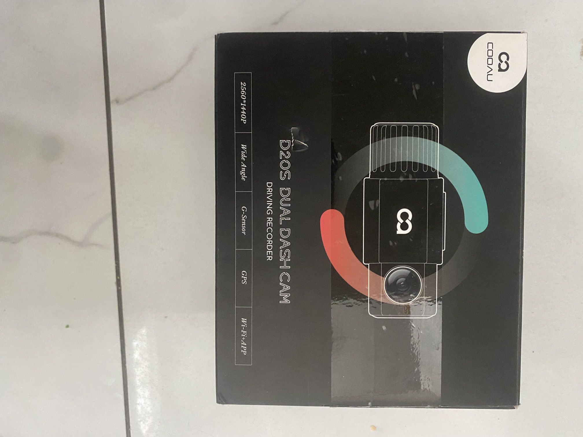 COOAU 2.5K Dual Dash Cam Build-in GPS WiFi, Front and Inside Dash Camera for Car