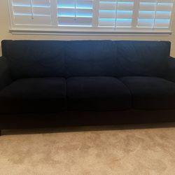Black Suede Couch 