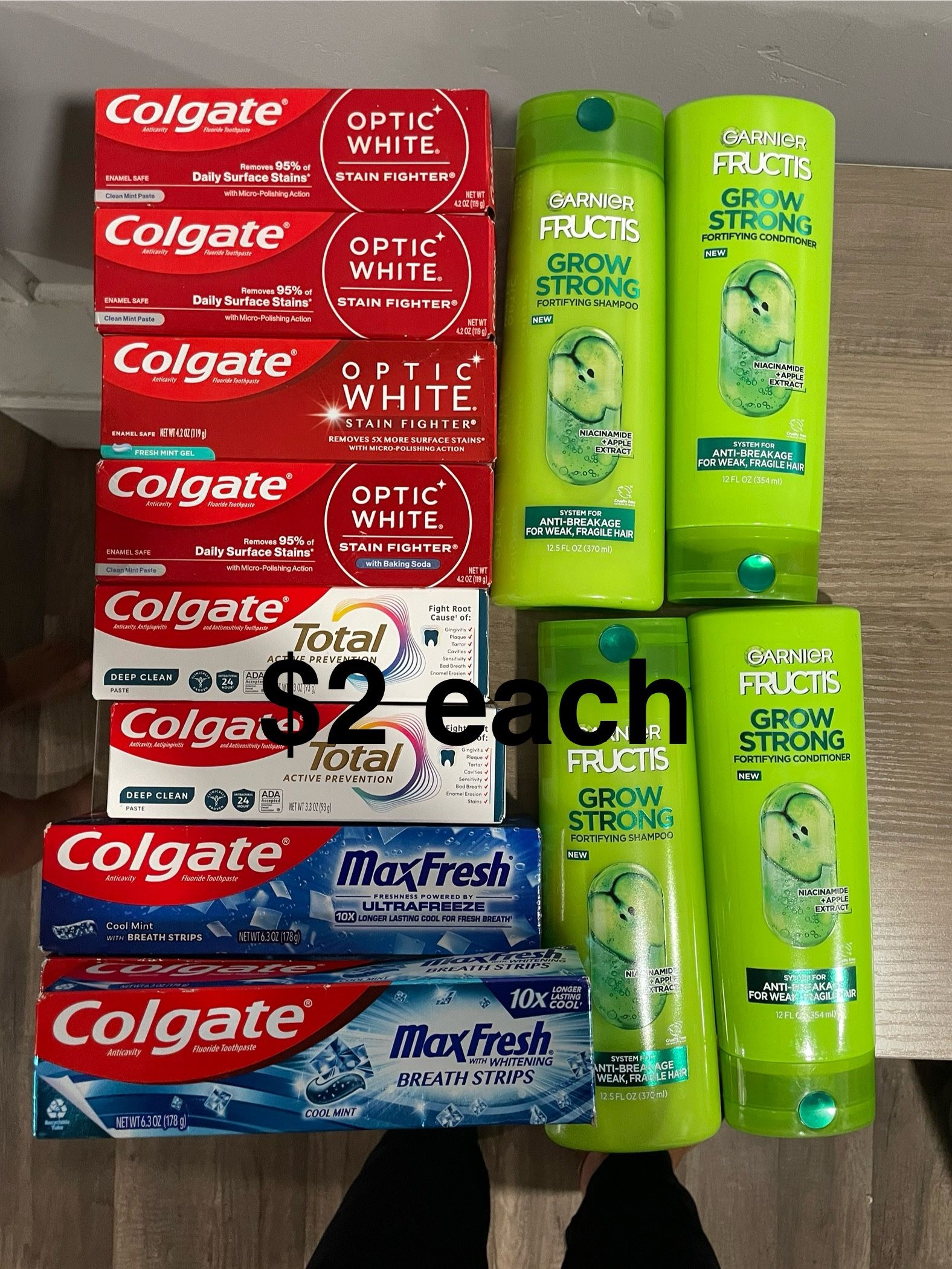 Colgate Toothpaste Fructis Shampoo And Conditioner 