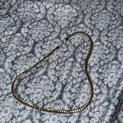 stainless steel two tone flat cuban chain 5mm