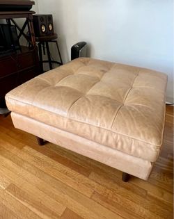 Genuine Leather Ottoman