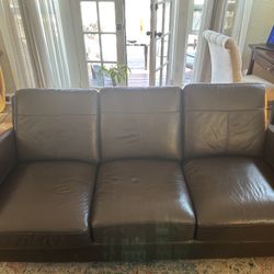 Brown Leather Couch