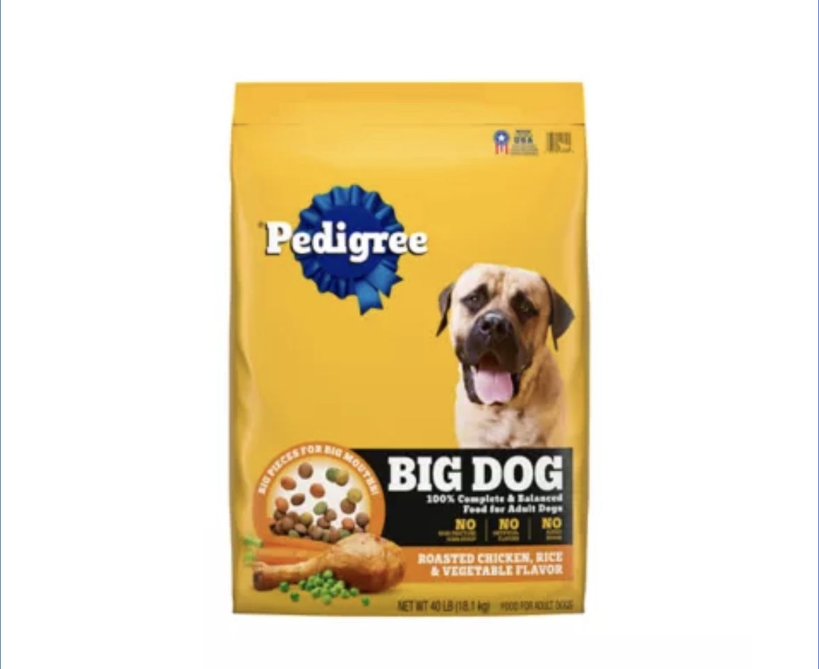 Pedigree Complete Nutrition Large Breed Adult Dry Dog Food - Chicken, Rice & Vegetables, 40LB Bag